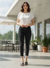 Black Gold-Chain Slingback Mules – Square-Toe Open-Toe High Heel Sandals