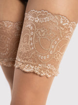 Fiore Sandrine 20 Den Patterned Stay-Up Stockings
