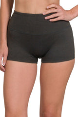 Microfiber Wide Waistband Bike Shorts