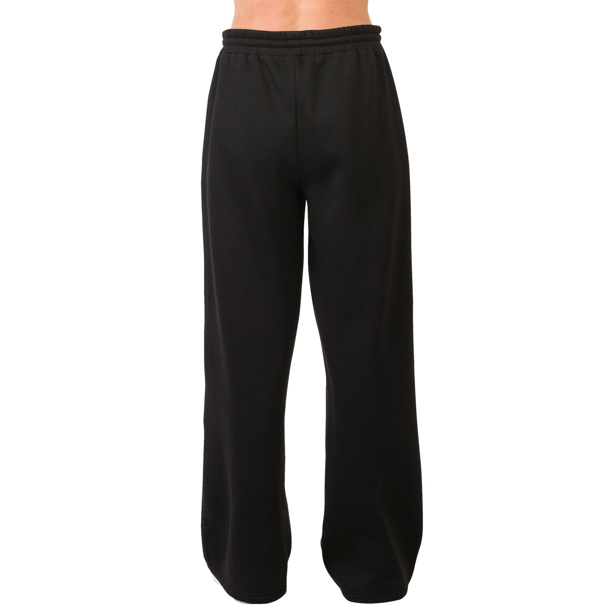 Women's Fleece Wide-Leg Sweatpants with Pockets