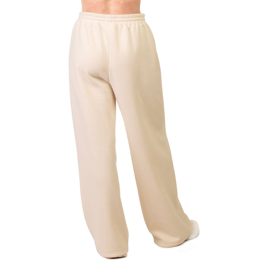 Women's Fleece Wide-Leg Sweatpants with Pockets