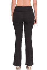 Foldover Waist Flare Leg Yoga Pants