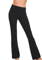 Foldover Waist Flare Leg Yoga Pants