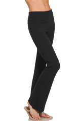 Foldover Waist Flare Leg Yoga Pants
