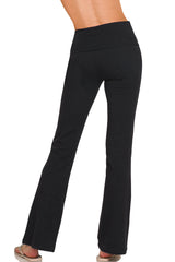 Foldover Waist Flare Leg Yoga Pants