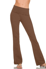 Foldover Waist Flare Leg Yoga Pants