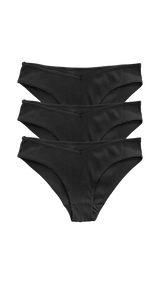 Cotton Rib Bikini Underwear Three Pack