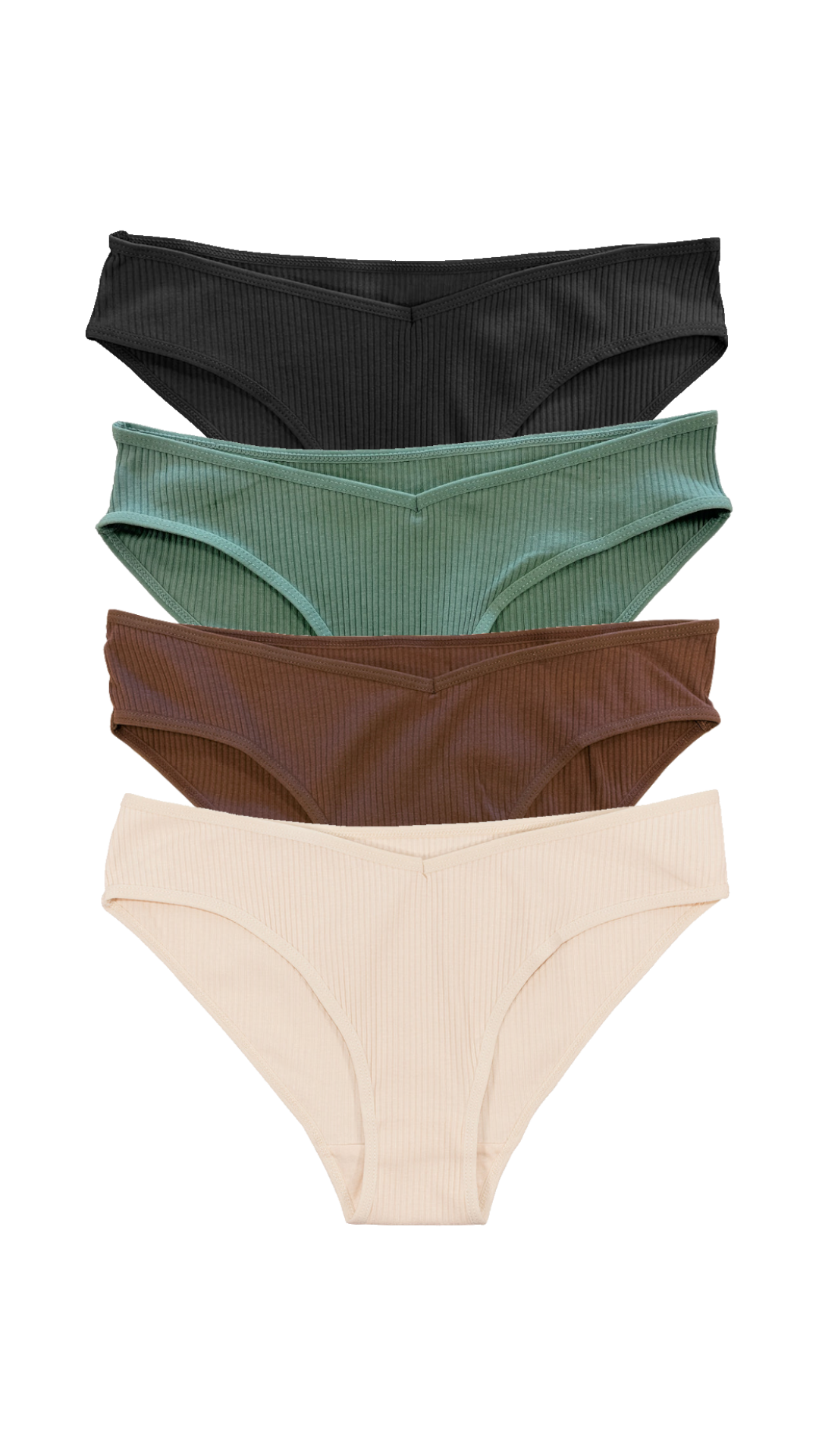 Cotton Rib Bikini Underwear Four Pack