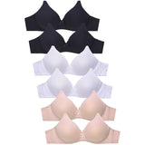 6 Pack Wireless Cotton Bra