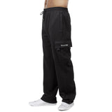 Fleece Cargo Pants with Drawstring Waist and Cuffs