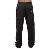 Fleece Cargo Pants with Drawstring Waist and Cuffs