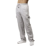 Fleece Cargo Pants with Drawstring Waist and Cuffs