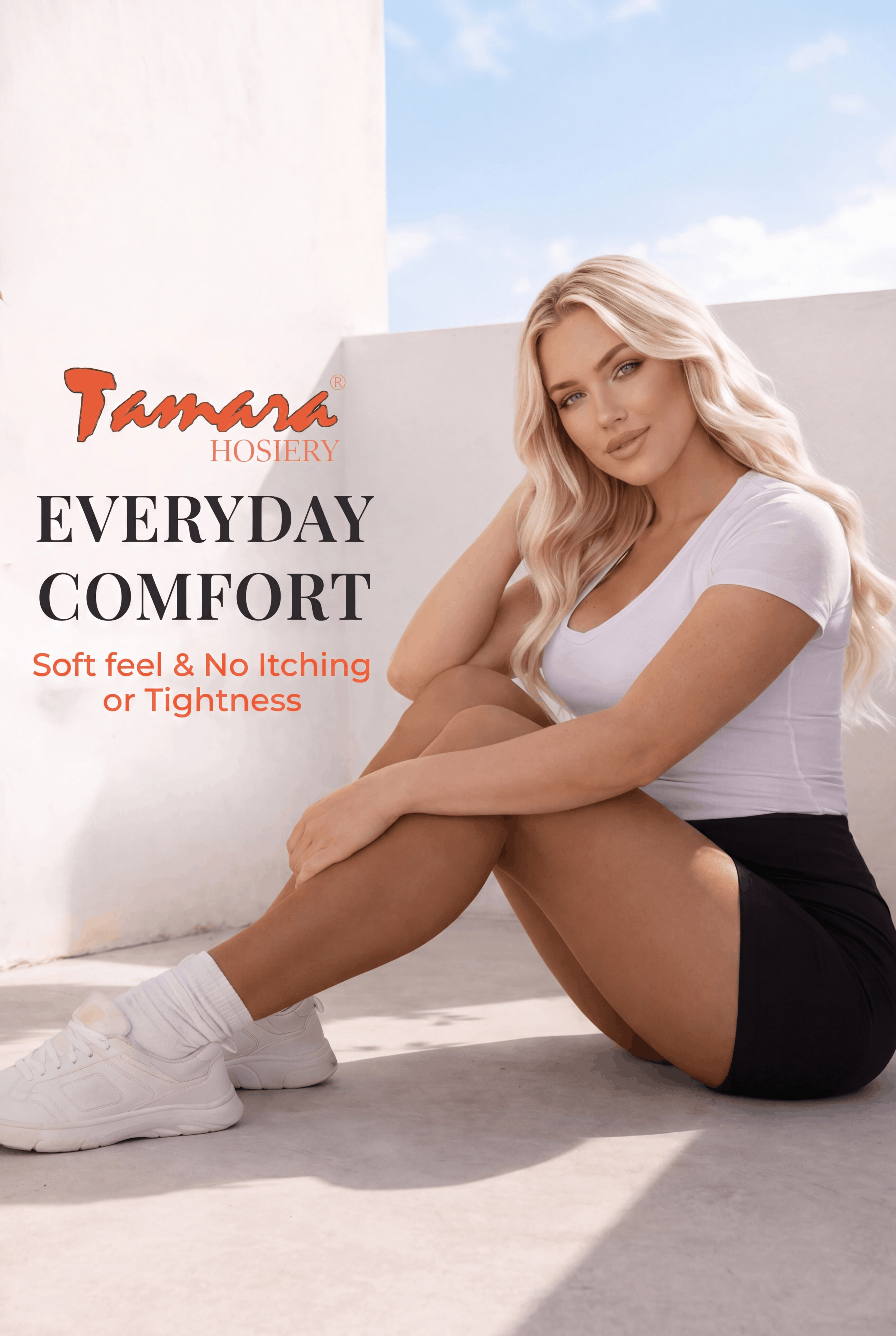Tamara Hosiery Famous Control Top Calendar Girl Pantyhose - 40 Den