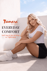 Tamara Hosiery Famous Open  Toe Calendar Girl Pantyhose - 40 Den