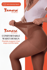Tamara Hosiery Famous Control Top Calendar Girl Pantyhose - 40 Den
