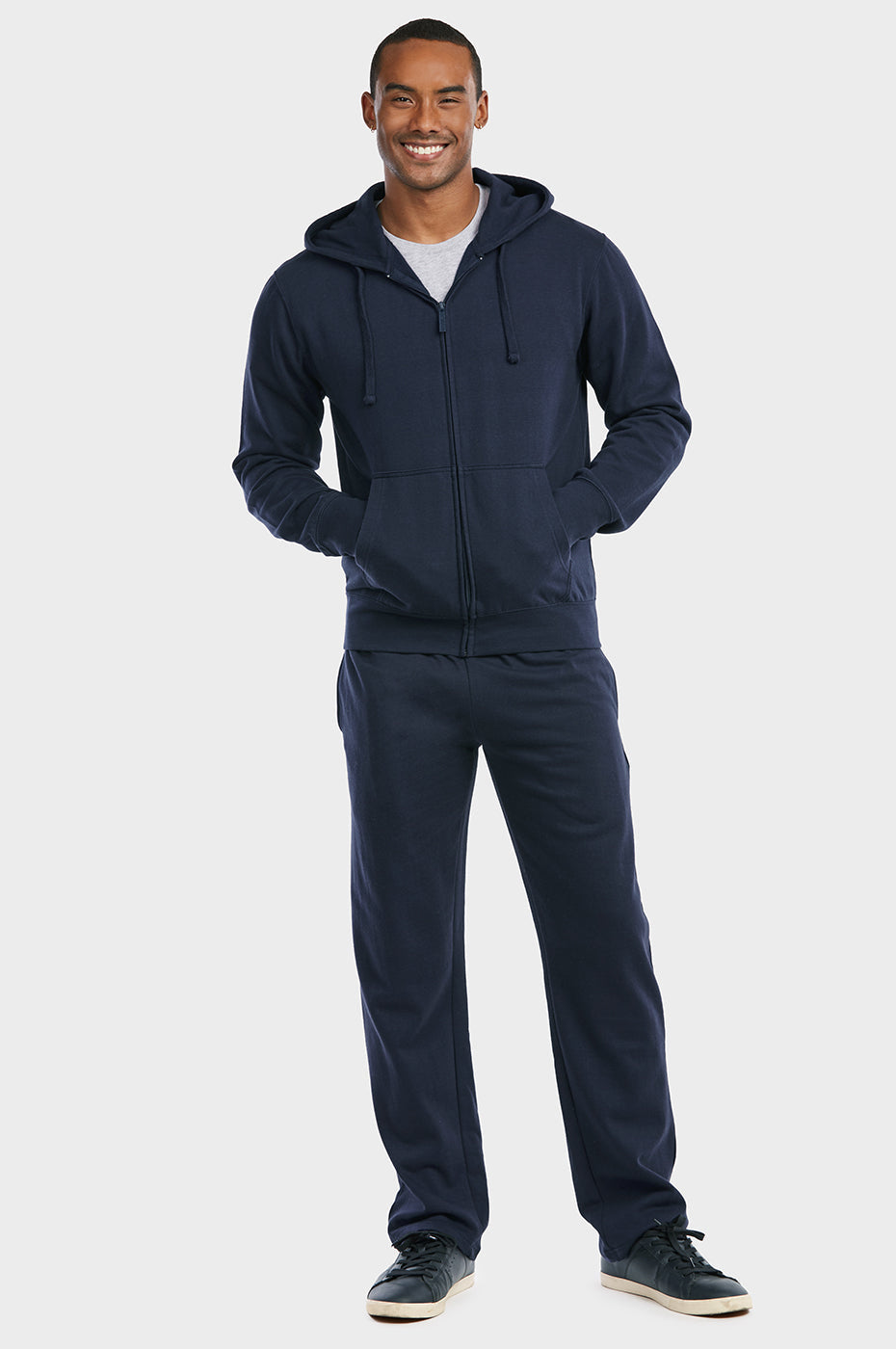 Lightweight Fleece Sweatpants with Drawstring Waist